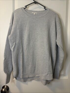 Matty M Heather Light Gray Crewneck Sweater